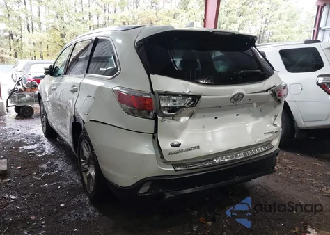 2014 Toyota Highlander Limited V6 z USA, uszkodzony, nr VIN 5TDDKRFH2ES053199